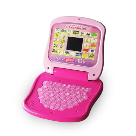ToyMagic Kids Laptop Computer Toy Alphabet Number Chart with LED Display Activity Set Learning Educational Toy with Music Sound Birthday Gift for Kids 3 3xAA Battery Made in India BIS Approved