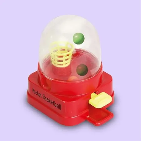 ToyMagic Pocket Basketball Set with A Miniature Hoop A Tiny Shooters Improve Hand Eye Coordination Concentration Indoor Outdoor Toy Best Birthday Gift for Kids 5Yr Made in India Bis Approved