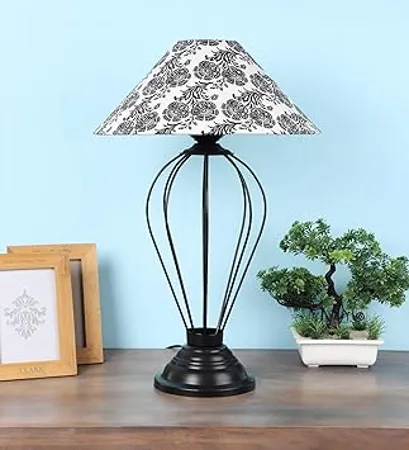 Tu Casa TC 63 Height 20 Filigree Design Print Shade with Metal Base Table Lamp B 22 Brass Holder Bulb NOT Included Bed Switch Included
