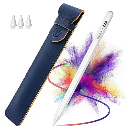Tukzer Stylus Pen iPad Pencil with Palm Rejection Tilt Sensor 2nd Gen for 2018 2023 iPad 6 7 8 9th Gen iPad 10 2 Pro 12 9 11 Mini 6 5th Air 5 4 3rd Precise for Writing Drawing 3 Spare Tips 