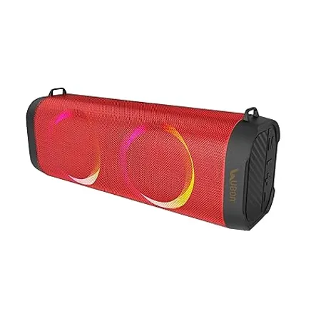 UBON Truly Wireless Speaker with TWS Function Tashan Series SP 6600 V5 0 Bluetooth Speaker with Up to 4 Hours Playtime Hi Fi Music Bass Supports FM USB SD Card RGB Lights Red 