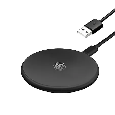 UNIGEN UNIPAD 200 Wireless Charger 15W Qi Fast Wireless Charging Pad USB A to C Cable Compatible with All Wireless Compatible Smartphones Earbuds BK 