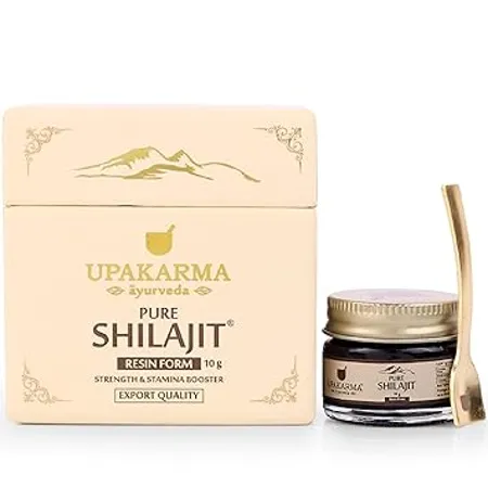 UPAKARMA Ayurveda 100 Ayurvedic Original and Pure Shilajit Shilajeet Resin Form to Boost Performance Power Stamina Endurance Strength and Overall Wellbeing For Men and Women 10g