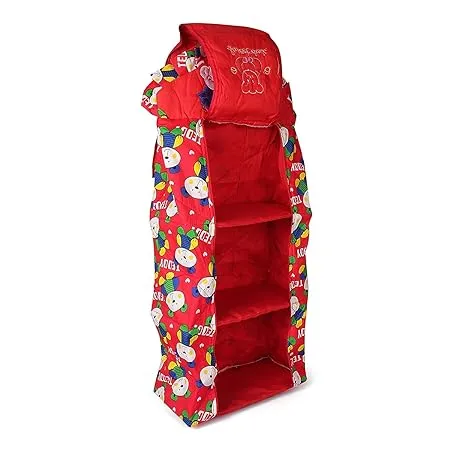 Unique Ideas Kids Children Foldable 3 Shelf Hanging Wardrobe New Red 