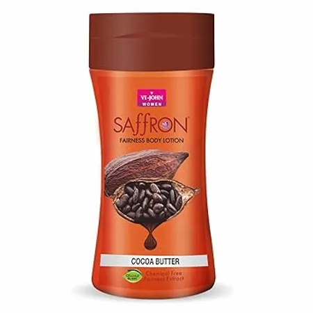 VI JOHN Cocoa Butter Saffron Fairness Body Lotion For Men Women Chemical Free with moisturizes skin upto 48 hour 250ml