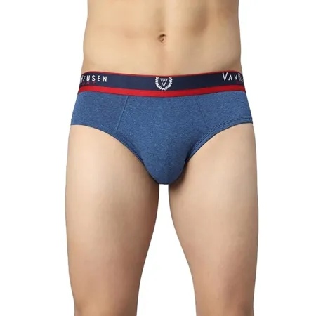 Van Heusen Men Briefs Cotton Elastane Jaspe Textured Plush Back Elastic Waistband Label Free