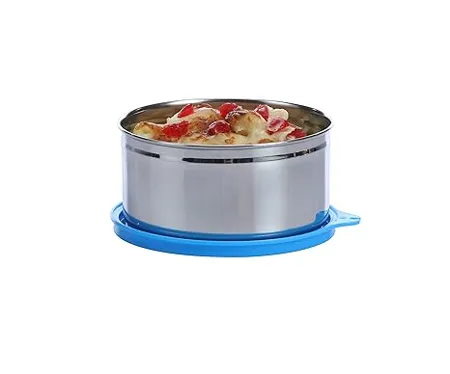 Varmora Easy Steel Conatiner Organised Kitchen Stackable Durable For Tiffin Box Pulses Cereals Snacks Assorted 520ml