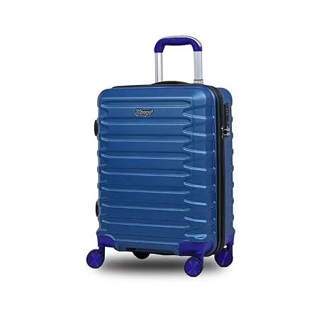 Verage Warpath 56 cms Cobalt Blue Carry On Hard Sided Trolley Bag Suitcase Travelling Spinner Luggage with Anti Theft Zippers