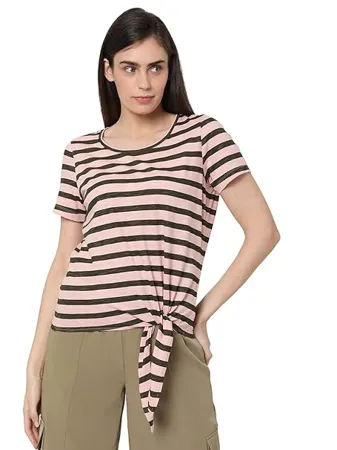 Vero Moda Women s Cotton Regular Fit T Shirt