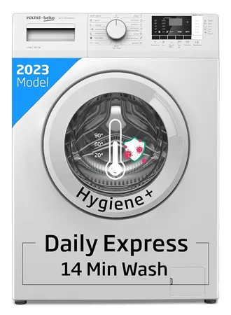 Voltas beko A Tata Product 1200 rpm 6 Kg Front Load Washing Machine with inbuilt Heater and Hygiene Wash WFL6012B7CUSKA WXV White 2023 Model 