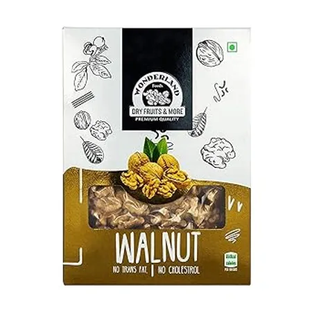 WONDERLAND FOODS Dry Fruits California Walnut Kernels Akhrot Giri 200g Box