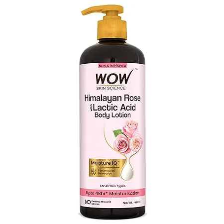 WOW Skin Science Himalayan Rose Body Lotion For Light Hydration Normal To Oily Skin with Rose Water Beetroot Extract 400mL
