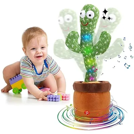 Wembley Toys Talking Cactus for Kids Dancing Cactus Toys Can Sing Wriggle Singing Recording Repeat What You Say Funny Education Toys Playing Home Decor Items for Kids