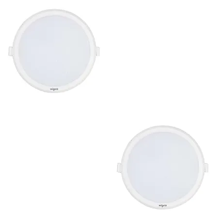 Wipro 12 Watt Iris Neo Nextgen 6500K Recessed Slim LED Downlighter White Pack of 2 
