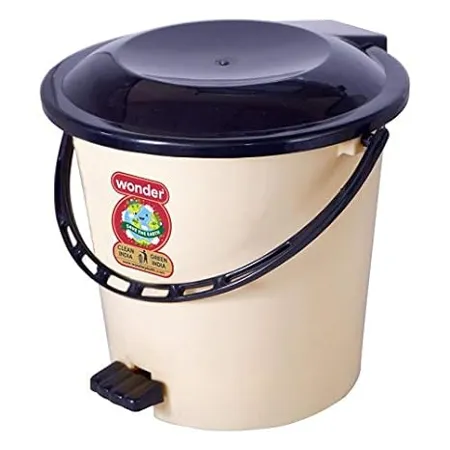 Wonder Plastic Prime Pedal Ultra Dustbin for Home Kitchen Office 1 Pcs Dustbin 6 LTR Yellow Color Made in India