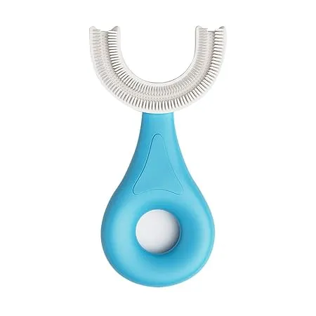 XML U Shaped Toothbrush For Kids Baby Food Grade Soft Silicone Brush Head Oral Teeth Cleaning Tools for Children Multi color 1 U SHAPE BRUSH 