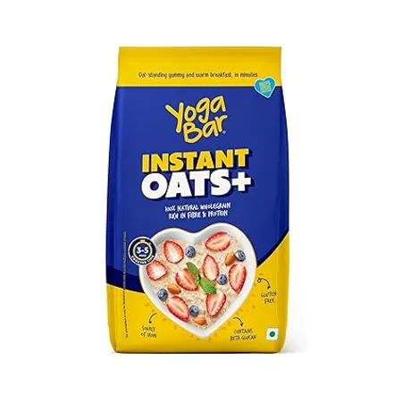 Yogabar Instant Oats 1Kg Premium Oats Ready to Cook Gluten Free Oats with High Fibre 100 Whole Grain Non GMO 1Kg
