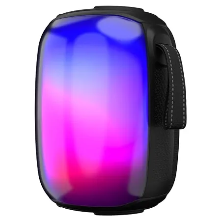 ZEBRONICS Music Bomb 40 10W Output Portable Wireless Speaker with Bluetooth 5 1 TWS 15h Backup FM Radio AUX USB mSD Call Function One Sided RGB Lights and Fabric Finish