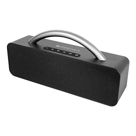 ZEBRONICS Newly Launched Rocket 200 Portable Wireless Speaker with 20W Bluetooth 5 1 FM USB AUX Deep Bass Media TWS Microphone Input Karaoke Dual 5 08cm Drives Call Function Black 