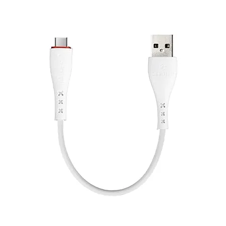 ZEBSTER Z CC20 USB to Type C Cable 2A 20cm cable Strong Long lasting White 