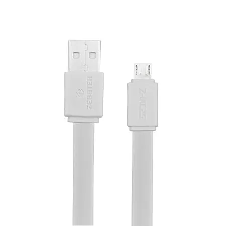ZEBSTER Z MC25 USB to Micro USB Cables 3A 25cm cable Mobile Laptop Compatible White 