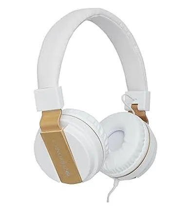 Zebronics Newly Launched Storm Wired On Ear Headphone with 3 5mm Jack Built in Microphone for Calling 1 5 Meter Cable Soft Ear Cushion Adjustable Headband Foldable Ear Cups White 