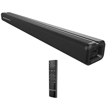 Zebronics ZEB JUKE BAR 3500 Wireless Bluetooth Single Soundbar With Supporting Wall Mount USB AUX Coaxial IN HDMI ARC Remote Control 60 Watt 2 0 Channel 