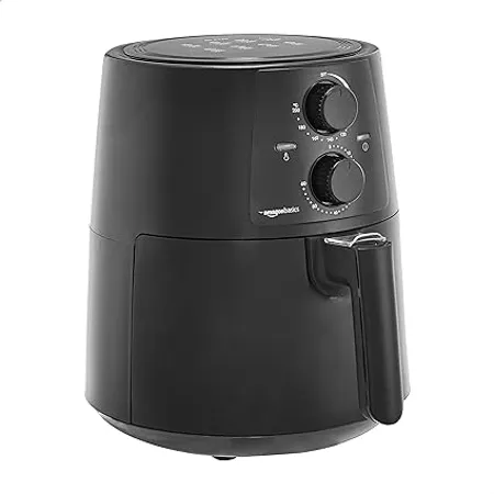 amazon basics 1300 W Air Fryer 3 5 Litre Non Stick Basket with Metallic Interior Timer Selection Fully Adjustable Temperature Control 3 5 liter