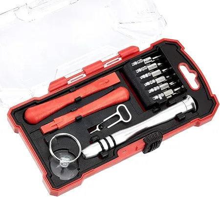 amazon basics 17 Piece Electronics Repair Screwdriver Set multicolor