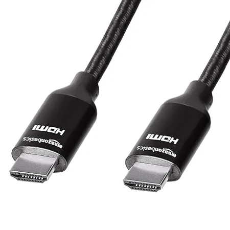 amazon basics High Speed 4K HDMI Cable with Braided Cord 3 Feet Black