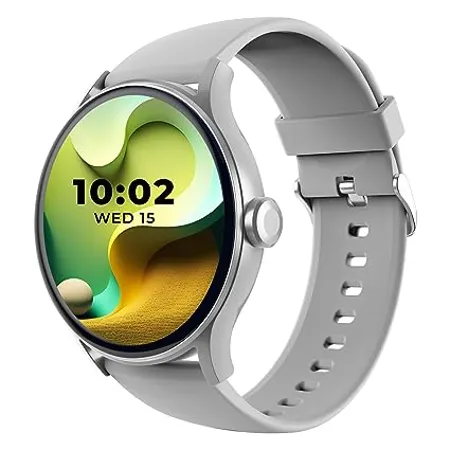 beatXP Flare Pro 1 39 HD Display Bluetooth Calling Smart Watch 100 Sports Modes Heart Rate Monitoring SpO2 AI Voice Assistant IP68 Silver