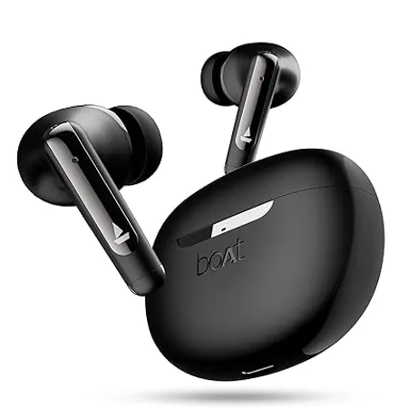 boAt Newly Launched Airdopes 141 ANC TWS Earbuds with 32 dB ANC 42 HRS Playback 50ms Low Latency Beast Mode IWP Tech Quad Mics with ENx ASAP Charge USB Type C Port IPX5 Gunmetal Black 