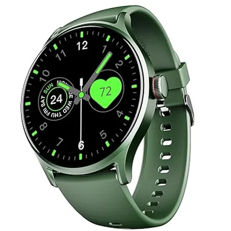 boAt Newly Launched Lunar Vista Smart Watch with 1 52 HD Display Advanced Bluetooth Calling Functional Crown 100 Sports Mode Always on Display Heart Rate SPO2 Monitoring IP67 Olive Green 