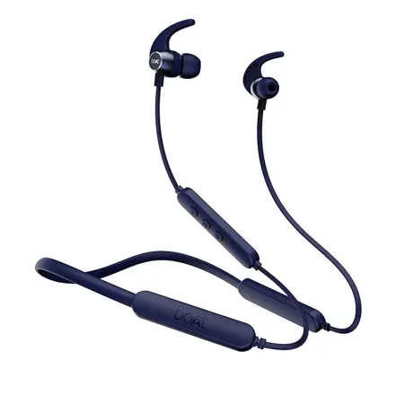 boAt Rockerz 255 Pro Bluetooth in Ear Earphones with Upto 60 Hours Playback ASAP Charge IPX7 Dual Pairing and Bluetooth v5 0 Navy Blue 
