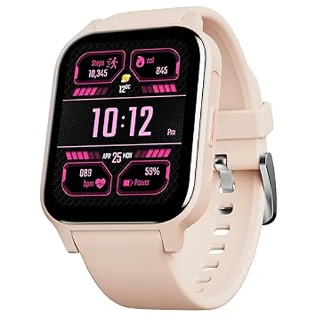 boAt Xtend Call Plus Smart Watch with 1 91 HD Display Advanced BT Calling Coins ENx Tech HR SpO2 English Hindi Languages Multiple Watch Faces 100 Sports Modes Cherry Blossom 