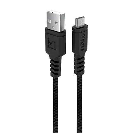iVoltaa Fishnet Design Sync Fast Charge Micro USB Cable 1 M 3 3 Ft Long Black 