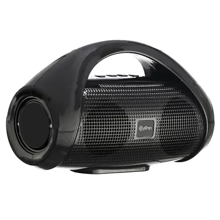 pTron Newly Launched Fusion Go 10W Portable Bluetooth Speaker with 6Hrs Playtime Immersive Sound Auto TWS Function Supports BT USB SD Card AUX Playback Lightweight Black 