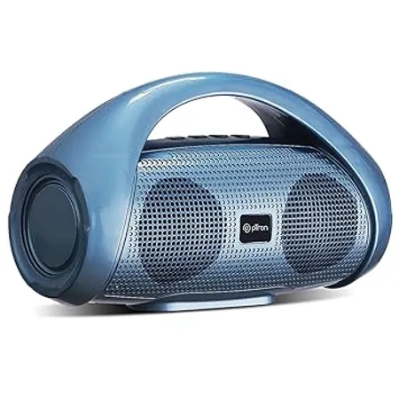 pTron Newly Launched Fusion Go 10W Portable Bluetooth Speaker with 6Hrs Playtime Immersive Sound Auto TWS Function Supports BT USB SD Card AUX Playback Lightweight Blue 