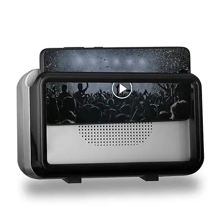 pTron Newly Launched Fusion Go Plus 12W Bluetooth Speaker with 6Hrs Playtime Mobile Holder Carry Handle Auto TWS Function Supports BT USB SD Card AUX Playback Lightweight Silver 
