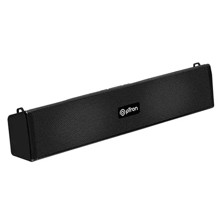 pTron Newly Launched Fusion Wave 16W Bluetooth 5 0 Speaker up to 19Hrs Playback Time Soundbar for Phone TV Laptop Tablets Projectors Aux TF Card USB Drive Playback TWS Function Black 
