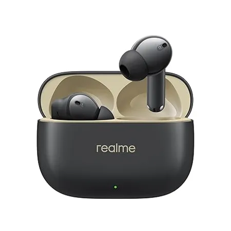 realme Buds T300 Truly Wireless in Ear Earbuds with 30dB ANC 360 Spatial Audio Effect 12 4mm Dynamic Bass Boost Driver with Dolby Atmos Support Upto 40Hrs Battery and Fast Charging Stylish Black 