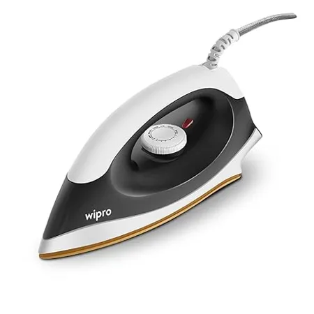 wipro Plastic Vesta 1200 Watt Gd201 Lightweight Automatic Dry Iron Quick Heat Up Stylish Sleek Anti Bacterial German Weilburger Double Coated Soleplate 2 Years Warranty 1000 Watts