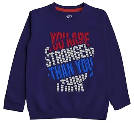 x2o Cotton Printed Sweatshirts for Boys and Girls Ideal for Light Winter Pack of 1 