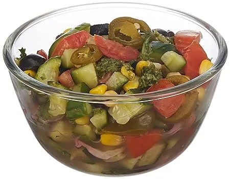 Amazon Brand Solimo Borosilicate Round Glass Mixing Bowl 550 ml Transparent 