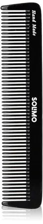 Amazon Brand Solimo Handmade Black Easy Grip and Long Fine Tooth Comb 19 cm x 4 cm