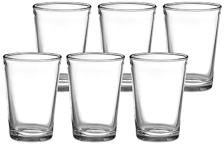 Amazon Brand Solimo Iris Juice Glass Set 190ml Set of 6 Transparent