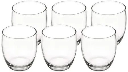 Amazon Brand Solimo Juice Glass Set Set of 6 245ml Each Transparent 