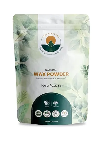 Ayurtatvam Natural Wax Powder 100g Pack of 1 Instant Hair Remover Wax powder made with natural ingredients for Painless Hair Removal