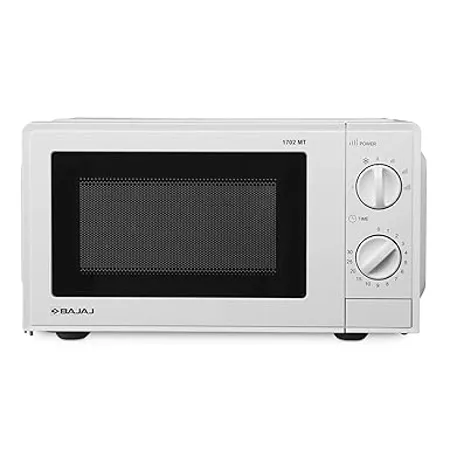 Bajaj 17L Solo Microwave Oven 1702 MT White Timer