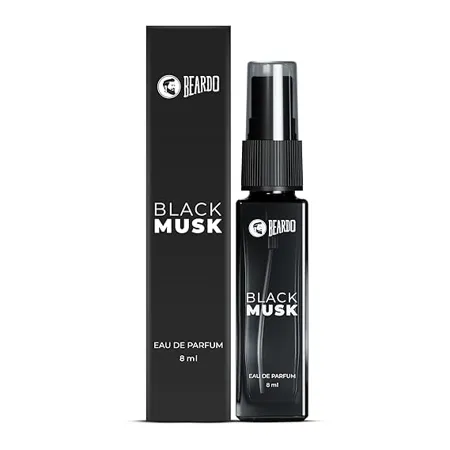 Beardo Black Musk Eau De Parfum For Men Musky Woody Perfume Long Lasting Date Night Fragrance Body Spray 8ml